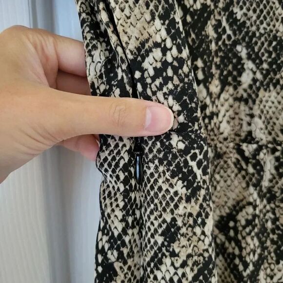 VERONICA BEARD | Ried Snake Print Silk Ruffle Dress 0 - Picture 12 of 13